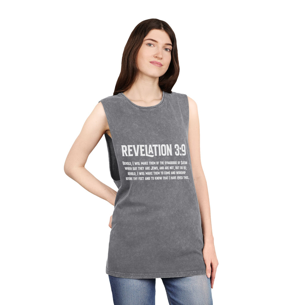 Revelation 3-9 Anti-ZOG Vintage Stone Wash Sleeveless Tee