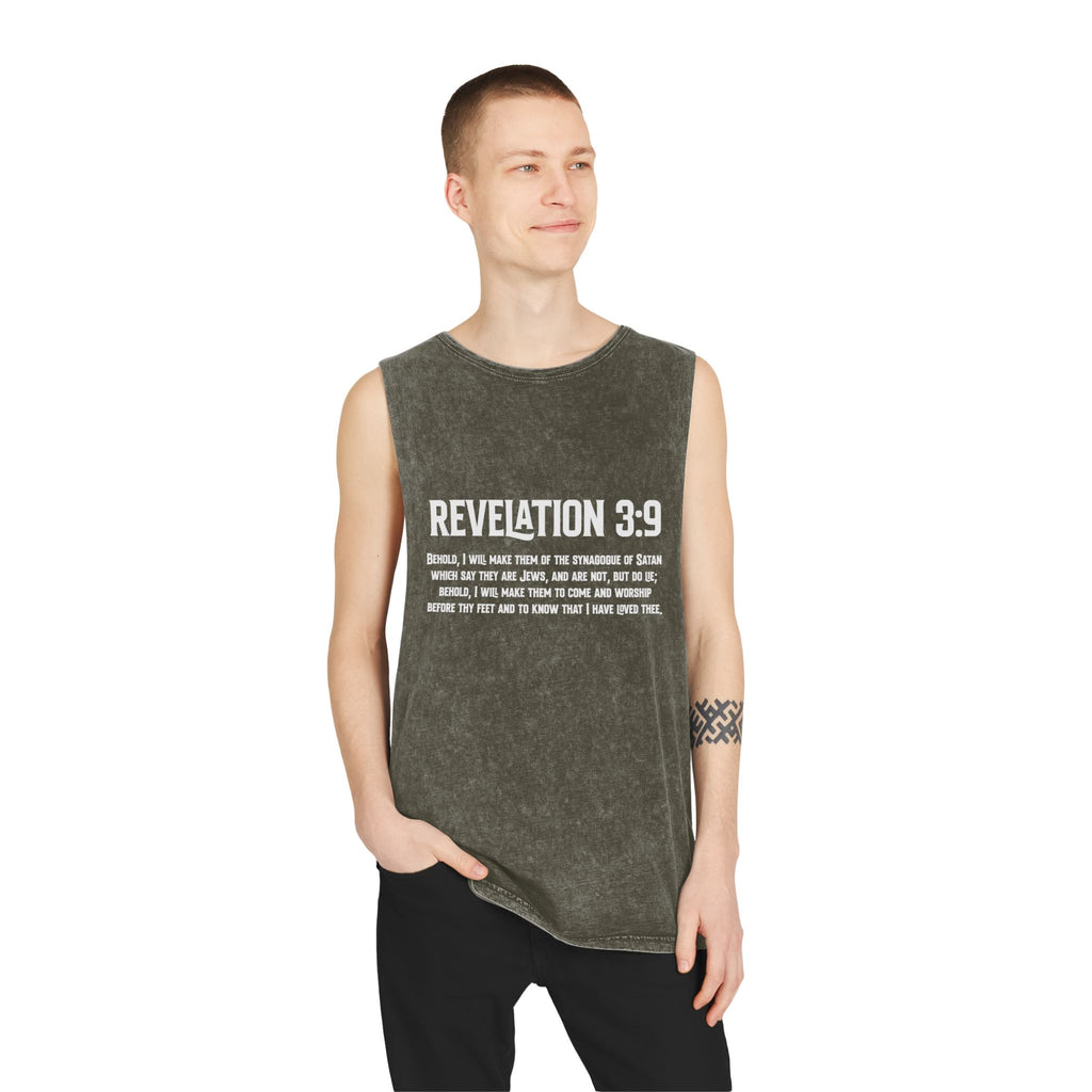 Revelation 3-9 Anti-ZOG Vintage Stone Wash Sleeveless Tee