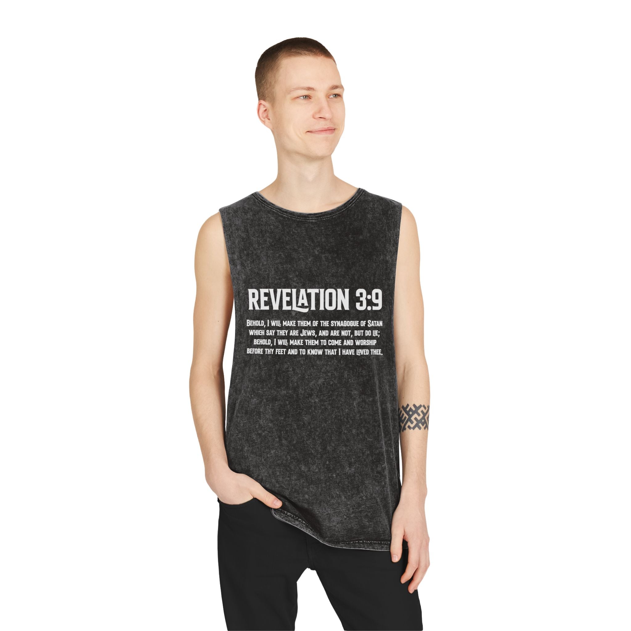 Revelation 3-9 Anti-ZOG Vintage Stone Wash Sleeveless Tee