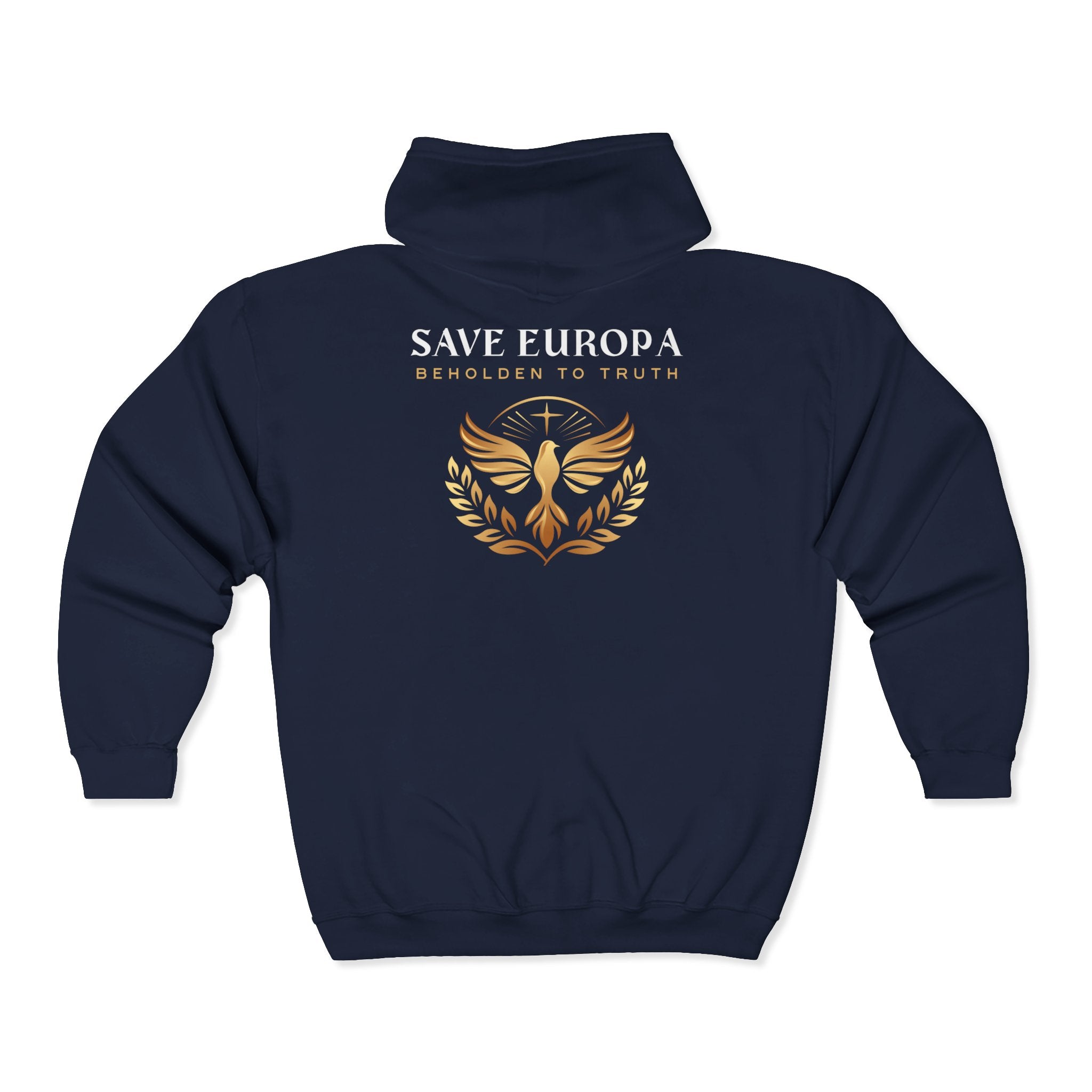Save Europa x Beholden to Truth Unisex Full Zip Hooded Sweatshirt