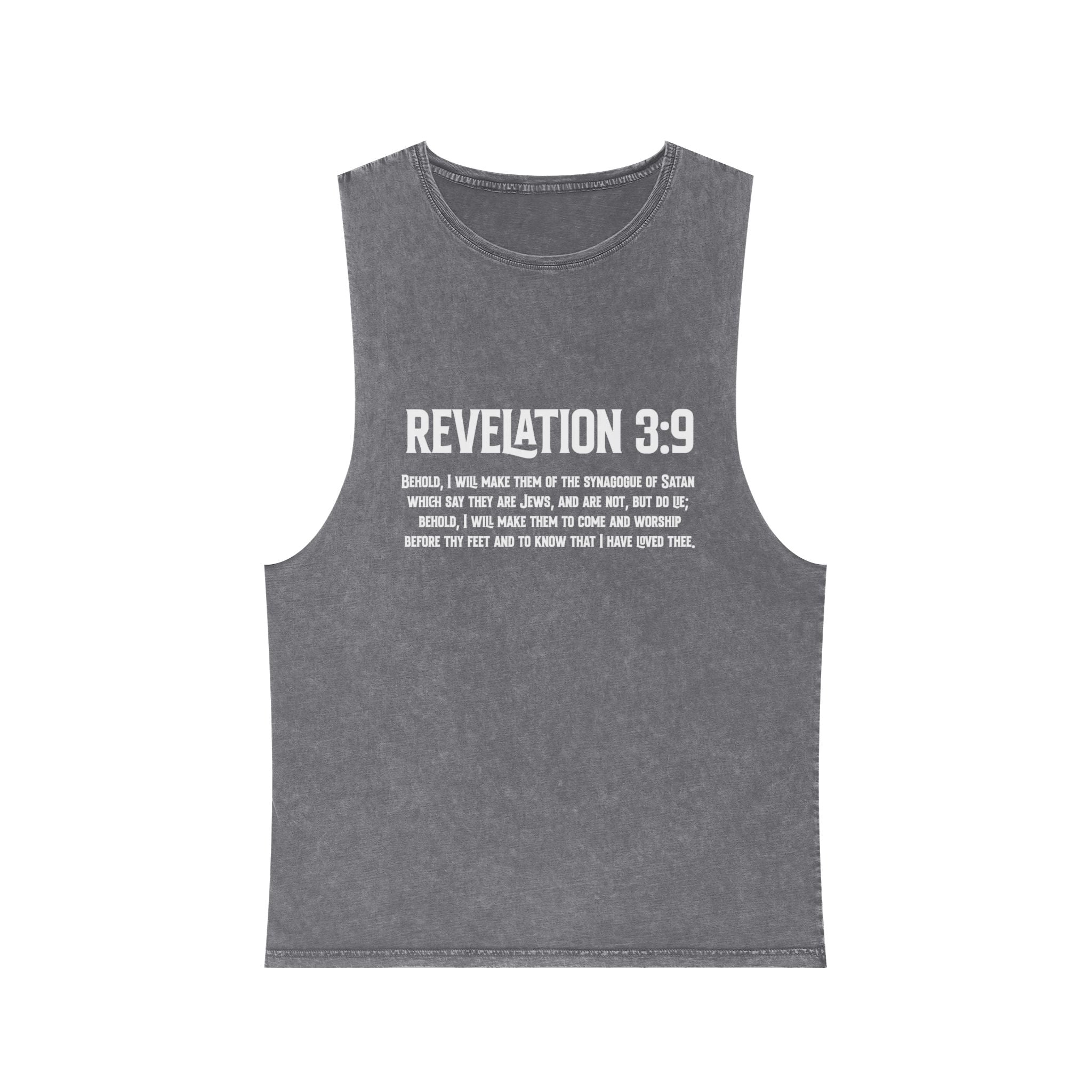 Revelation 3-9 Anti-ZOG Vintage Stone Wash Sleeveless Tee