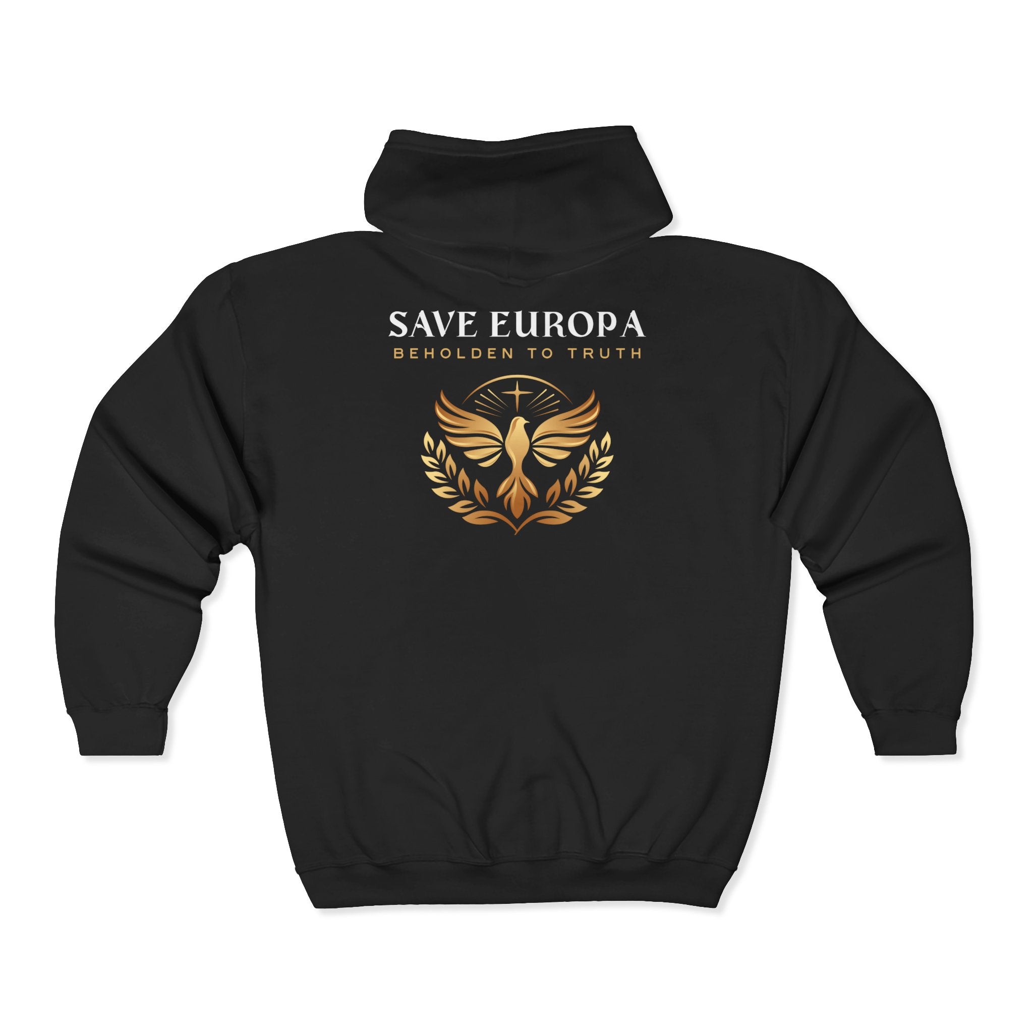 Save Europa x Beholden to Truth Unisex Full Zip Hooded Sweatshirt
