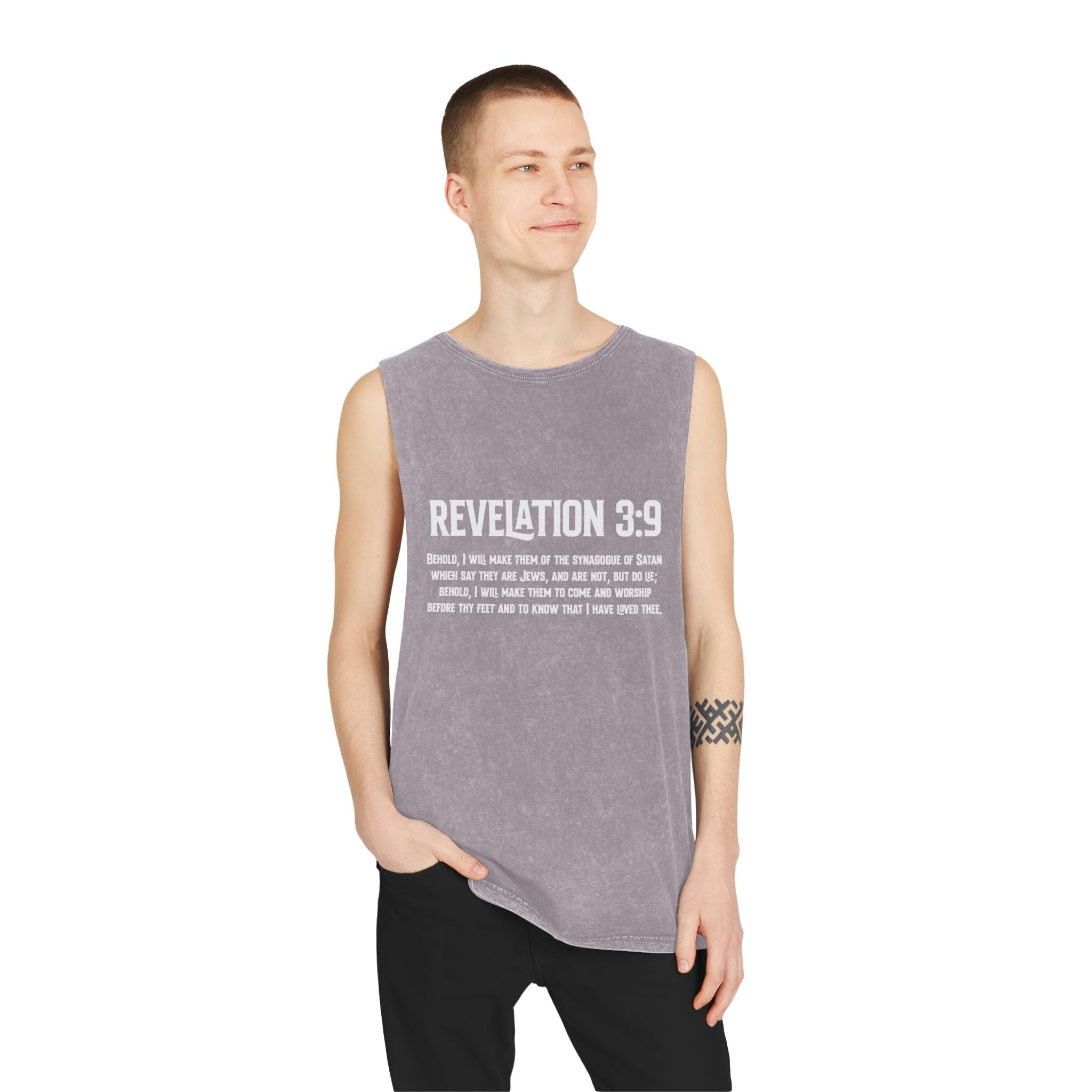 Revelation 3-9 Anti-ZOG Vintage Stone Wash Sleeveless Tee