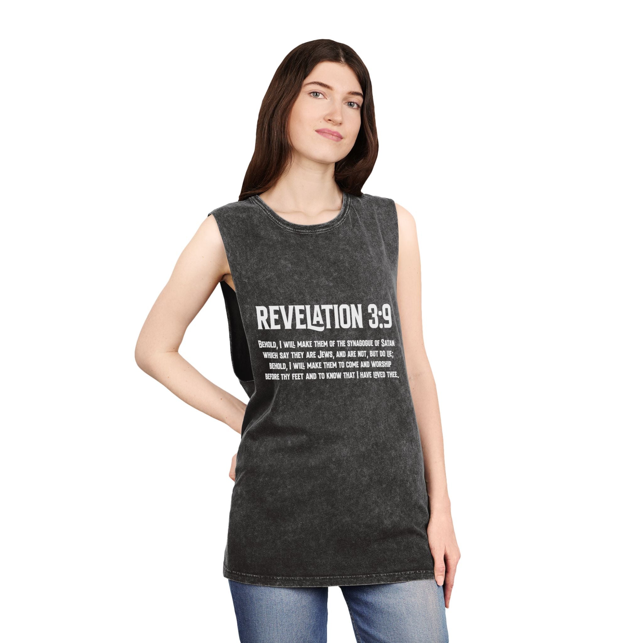Revelation 3-9 Anti-ZOG Vintage Stone Wash Sleeveless Tee